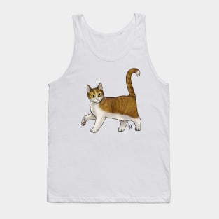 Cat - Cyprus Cat - White and Tabby Tank Top